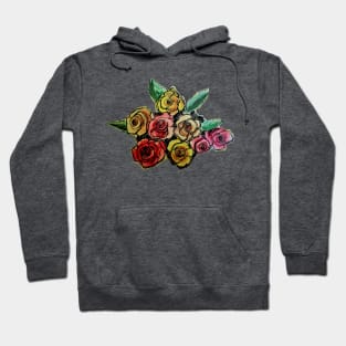 Colorful Vintage Rose Bouquet Hoodie